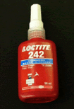 /ロックタイト（ネジ部品用） 50ml 　中強度タイプ。M12以下のロックとシールに適します。 耐振動・耐衝撃性良好で取り外しもできます。 