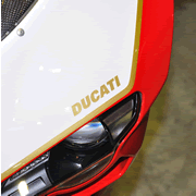 DUCATI DECAL（ゴールド）　フロントカウル用　　For　848／848evo／1098／1098R／　　　1198／1198s／1198sp／1198R [43410071bg]