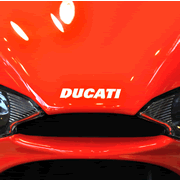 DUCATI DECAL（ホワイト）　フロントカウル用　　For　848／848evo／1098／1098R／　　　1198／1198s／1198sp／1198R／DESMOSEDICI [43410101a]