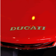 DUCATI 1986 LOGO DECAL　　　　　　　　Monster 20th. Anniversaryモデル パッセンジャーシートカバー使用 [43818411a]