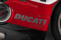 Panigale PANIGALE V4 25°Anniversario916　DUCATI CORSEステッカー　右側